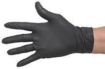 NITRILE GLOVES,BLK,PF,L,PK/50