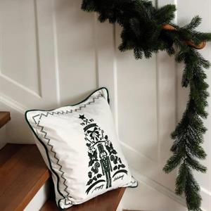 Lexington Nutcracker pillow cover, Snow white/Green