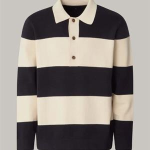Lexington Fransesco Knitted Rugby Sweater, Blue/White Striped