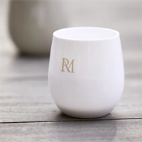 Riviera Maison RM Monogram Outdoor Water Glass, White