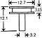 PIN MOUNT, AL,12.7X9MM PIN, EA