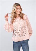 Summum Woman English Embroidery Top, Peach Dust