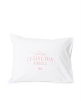 Lexington Lexington Printed Cotton Poplin Pillowcase, White/Pink