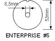 Mått på kvarnskiva ENTERPRISE #5