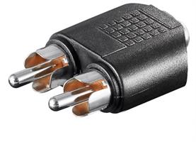 PHONO ADAPTER 1X Hun RCA <-> 2X Han RCA