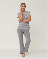 Lexington Women's Jersey Bamboo Pajama Set, Gray