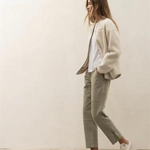 Blue Delta Teddy Fleece Jacket, Cream