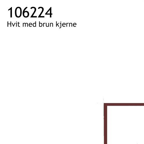 106224 hvit med brun kjerne