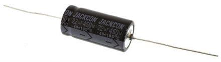10UF 63V AKSIAL 85GR EL.LYTT KONDENSATOR