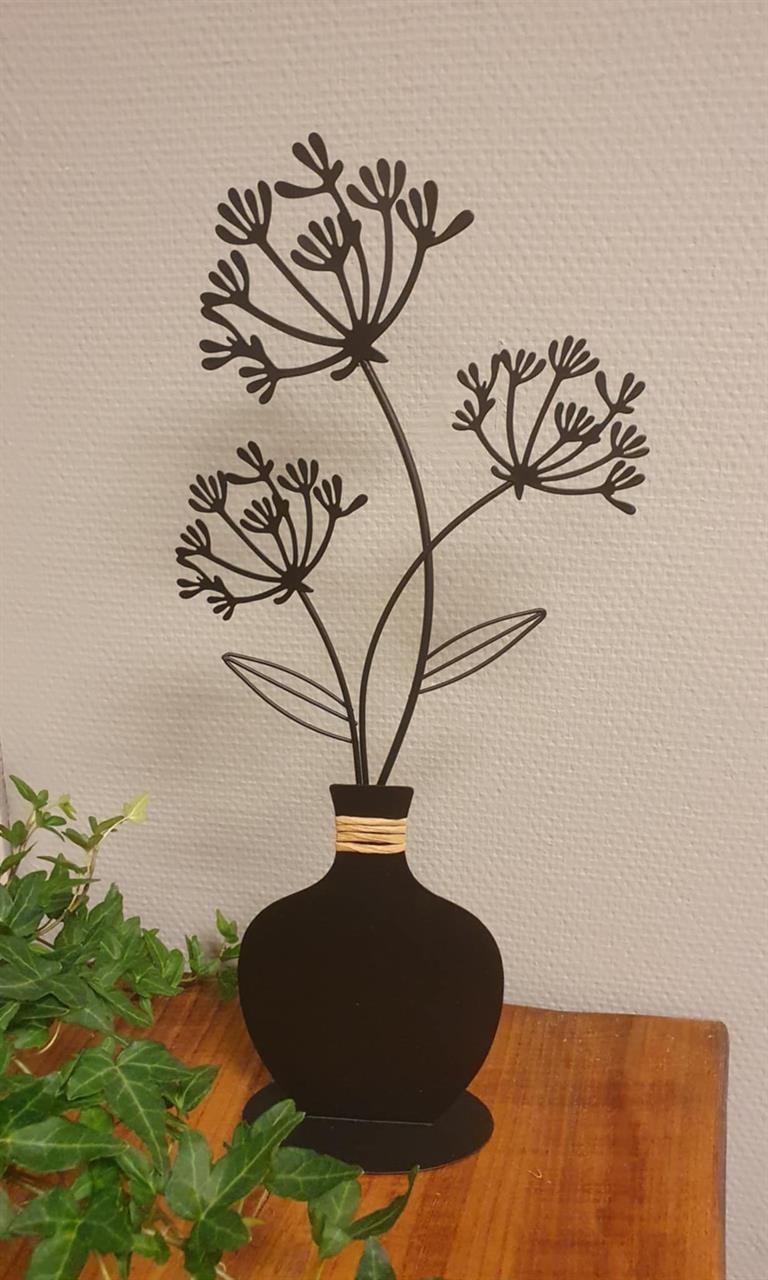 Väggdekoration fågel med växt