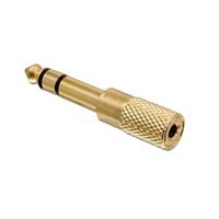 ADAPTER 6.3mm - 3.5mm jack, "gullbelagt"