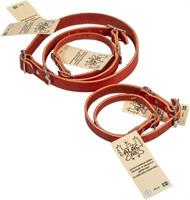 Alac Läderhalsband Rödbrun 18mmx45cm