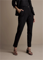 Summum Woman Trousers High Waisted Punto Milano, Black