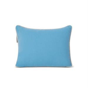 Lexington Seaside Small Organic Cotton Twill Pillow, Blue/Lt Beige