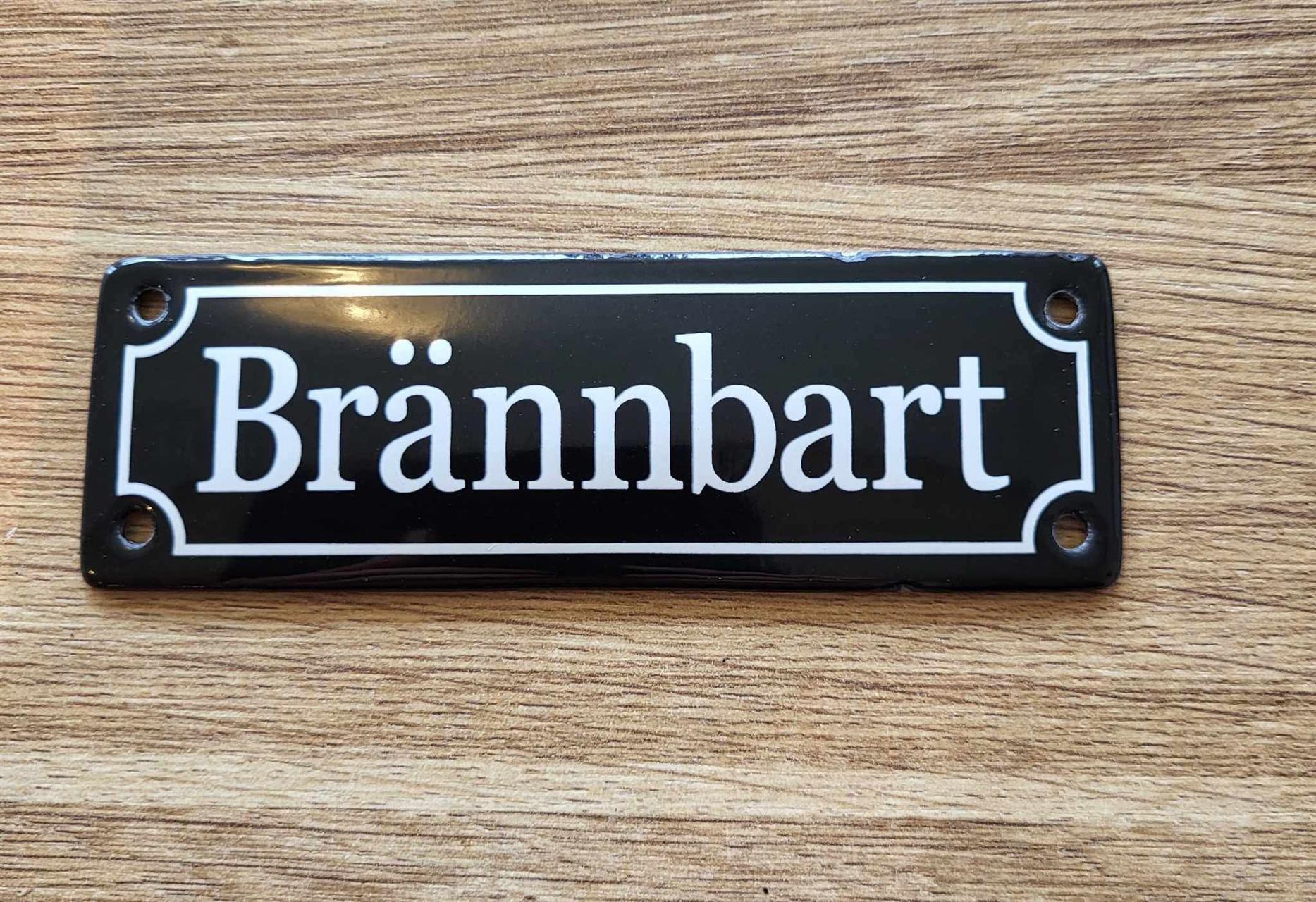 Emaljskylt brännbart