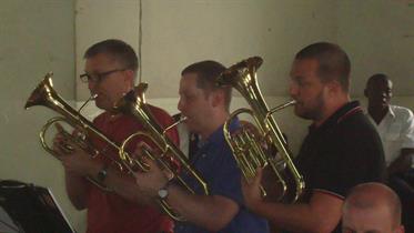 Playing "Ragtime for Horns" at Nairobi Central