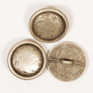 Metallknapp sølv 20 mm