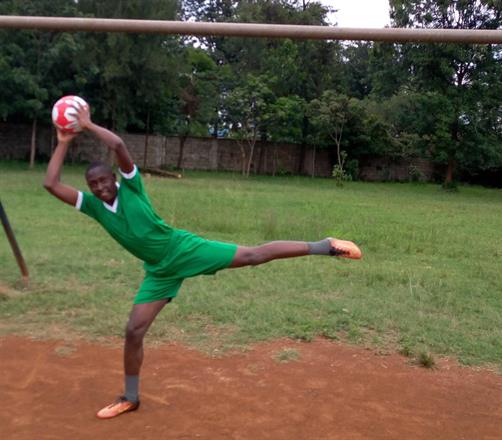 Obine - hot goalkeeper in the school football team