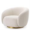 Eichholtz Swivel Chair Brice, Boucle Cream