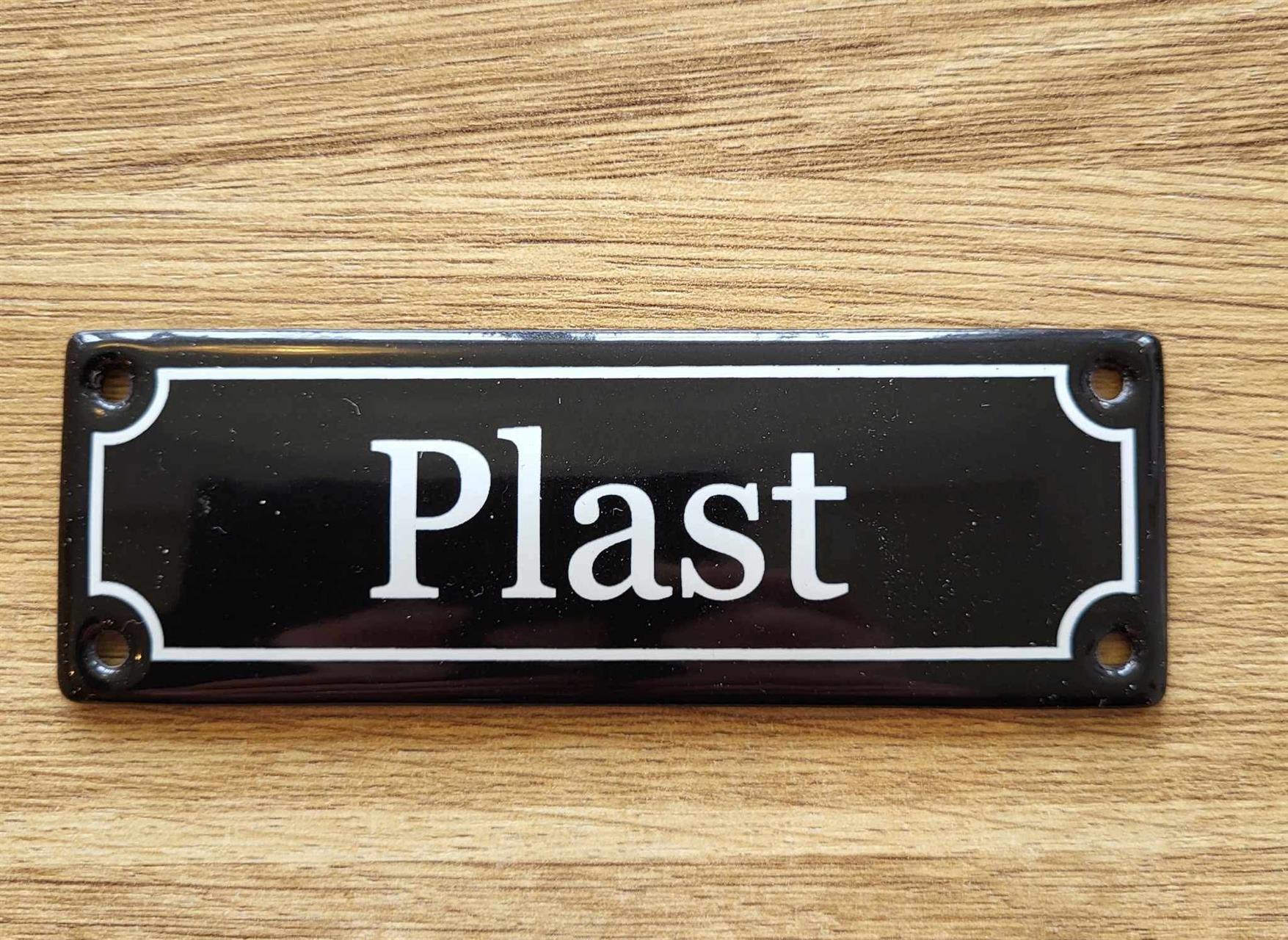 Emaljskylt plast