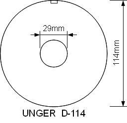 Mått på kvarnskivor D-114