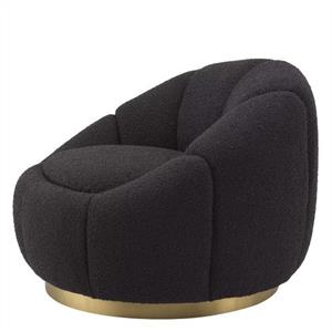Eichholtz Swivel Chair Inger, Boucle Black