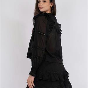 Neo Noir Aurika S Voile Blouse, Black