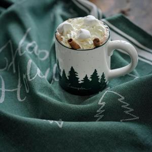 Lexington Happy Holidays Stoneware Mug, White/Green