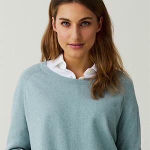 Lexington Lea Organic Cotton/Cashmere Sweater, Light Blue Melange
