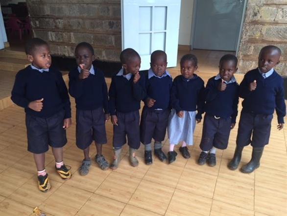 Some new sponsored students from Kibera Nursary School