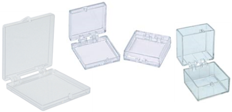 Micro-Tec C46 clear styrene plastic hinged storage boxes, 116x72x32mm -  Edge Scientific