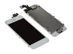 Iphone 5 hvit  LCD med knapp, kamera 