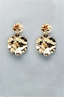 Bow19 Details Flower Twin Earrings Gold