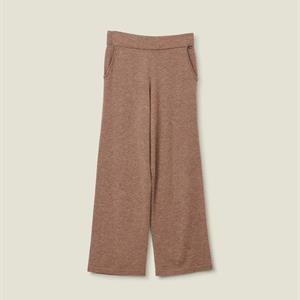 Lexington Delilah Cashmere Blend Knitted Pants, Light Brown Melange