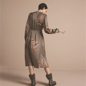 Summum Woman Shimmery Dress, Clay