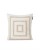 Lexington Rug Graphic Recycled Cotton Canvas Pillow Cover, White/Light Beige