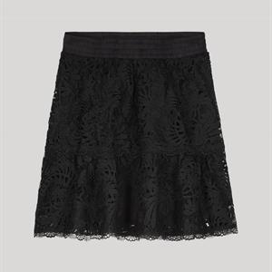 Summum Woman Skirt Heavy Lace, Black