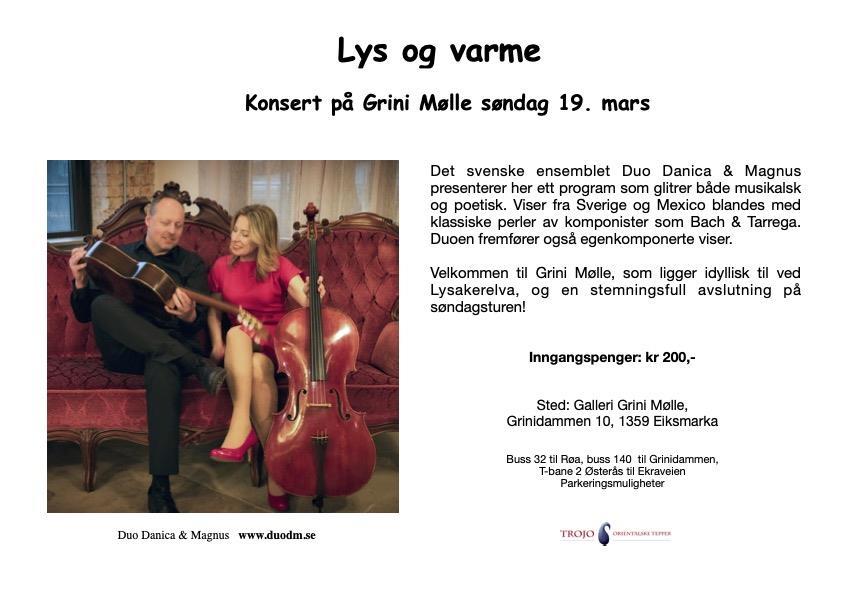 Lys og varme - konsert 19. mars 2023