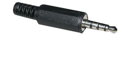 Jack han, 3.5mm, 4-polt, plast