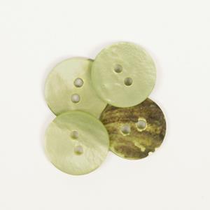 Perlemorknapp grønn 15 mm