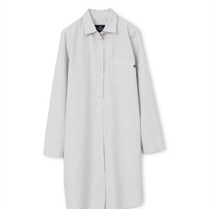 Lexington Women`s Organic Cotton Nightshirt, Gray/White