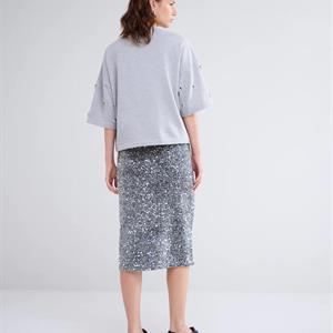 Summum Woman Skirt Sequins, Cloud