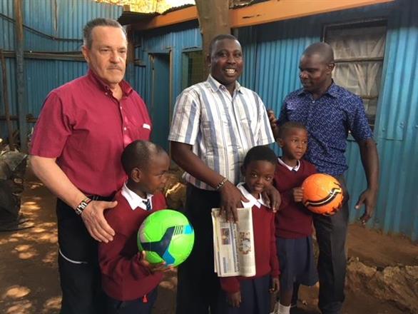 Some footballs from Sweden to Rem School