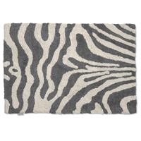 Classic Collection Bath Mat Zebra 60 x 90 cm, Titanium/White