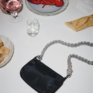 Day Shimmer Chain Crossbody, Black