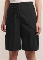 Summum Woman Cargo Shorts Cotton Stretch, Black