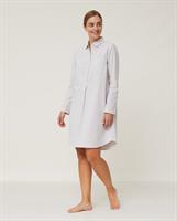 Lexington Women`s Organic Cotton Nightshirt, Gray/White