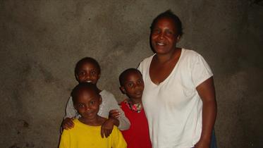 Three sisters together with their Mom