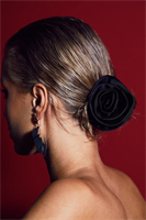 Bow19 Details Rose Hair Band Black