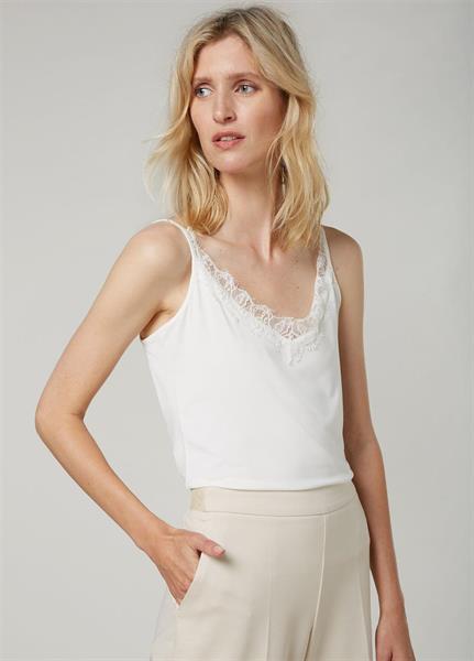 Summum Woman Basic Top with lace, Shell